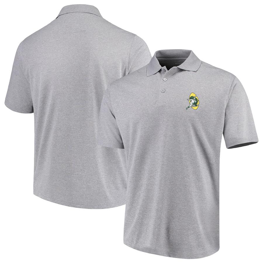 Green Bay Packers Antigua Throwback Pique Polo - Gray