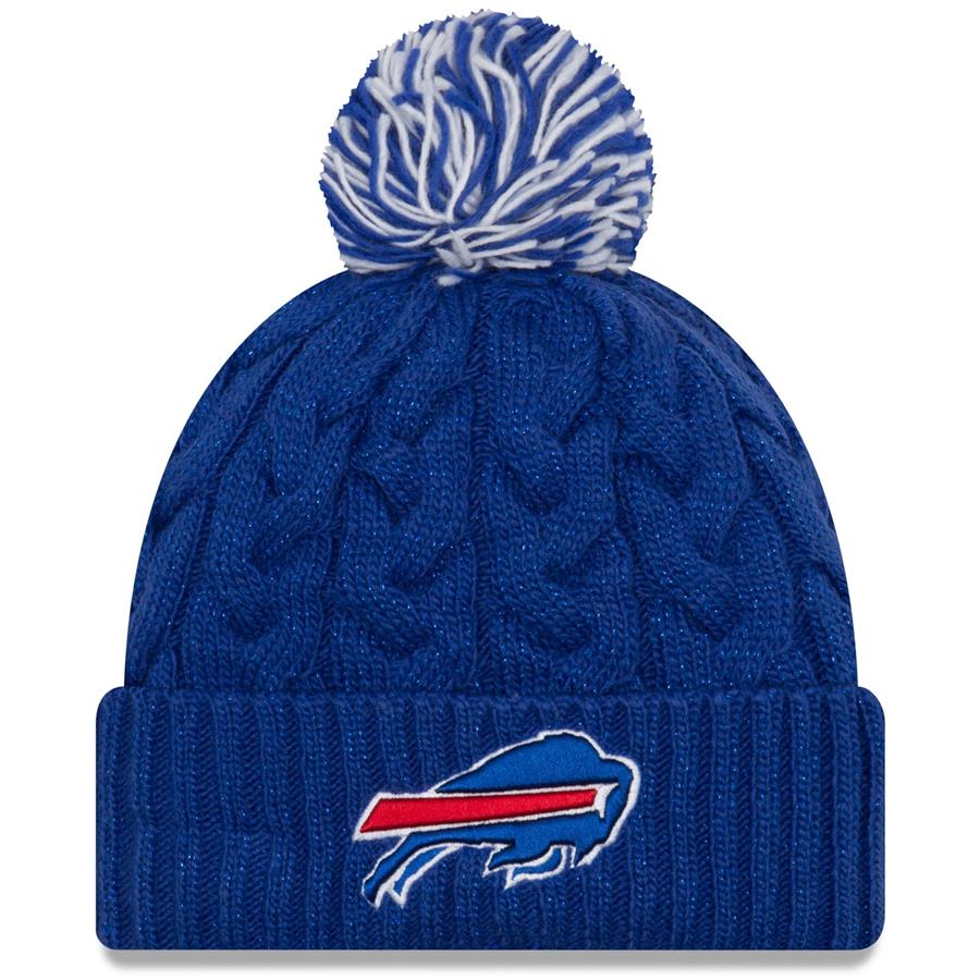 Buffalo Bills New Era Women's Cozy Cable Cuffed Knit Hat - Royal