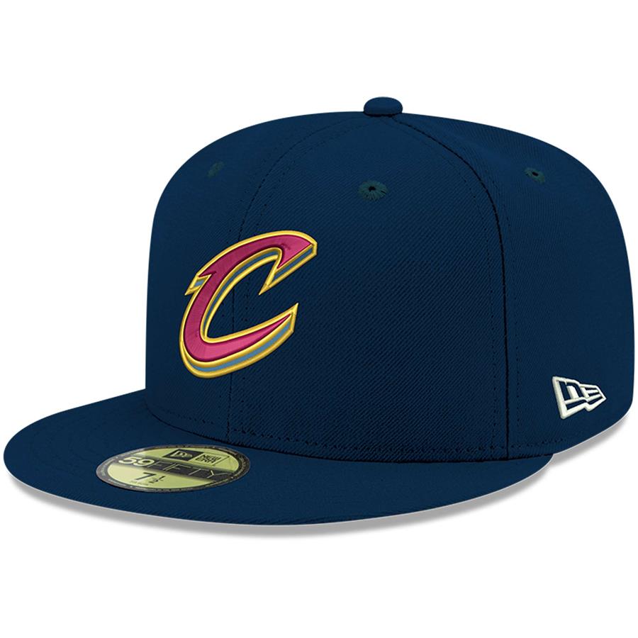 Cleveland Cavaliers New Era Logo Official Team Color 59FIFTY Fitted Hat - Navy