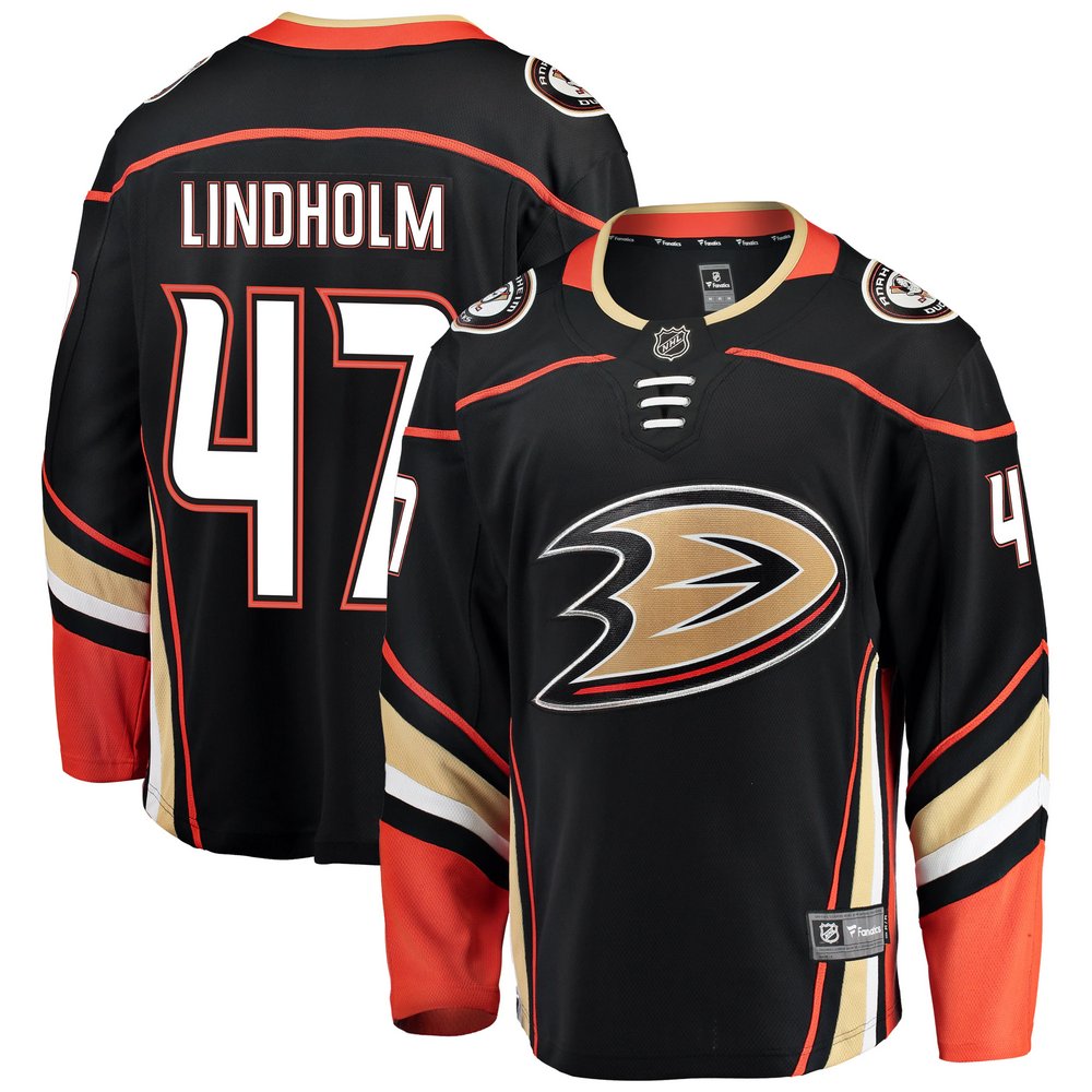 Hampus Lindholm Anaheim Ducks Fanatics Branded Breakaway Player Jersey - Black