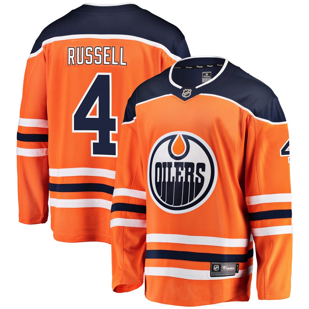 Kris Russell Edmonton Oilers Fanatics Branded Breakaway Player Jersey - Orange