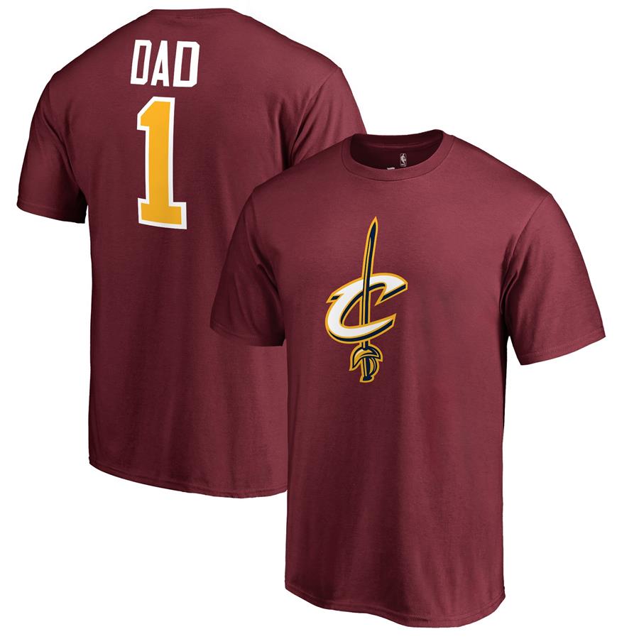 Cleveland Cavaliers Fanatics Branded Number 1 Dad T-Shirt - Wine