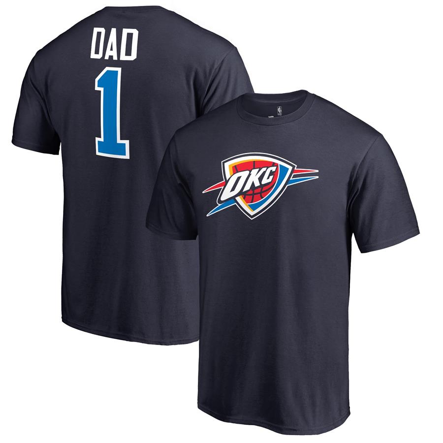 Oklahoma City Thunder Fanatics Branded Number 1 Dad T-Shirt - Navy