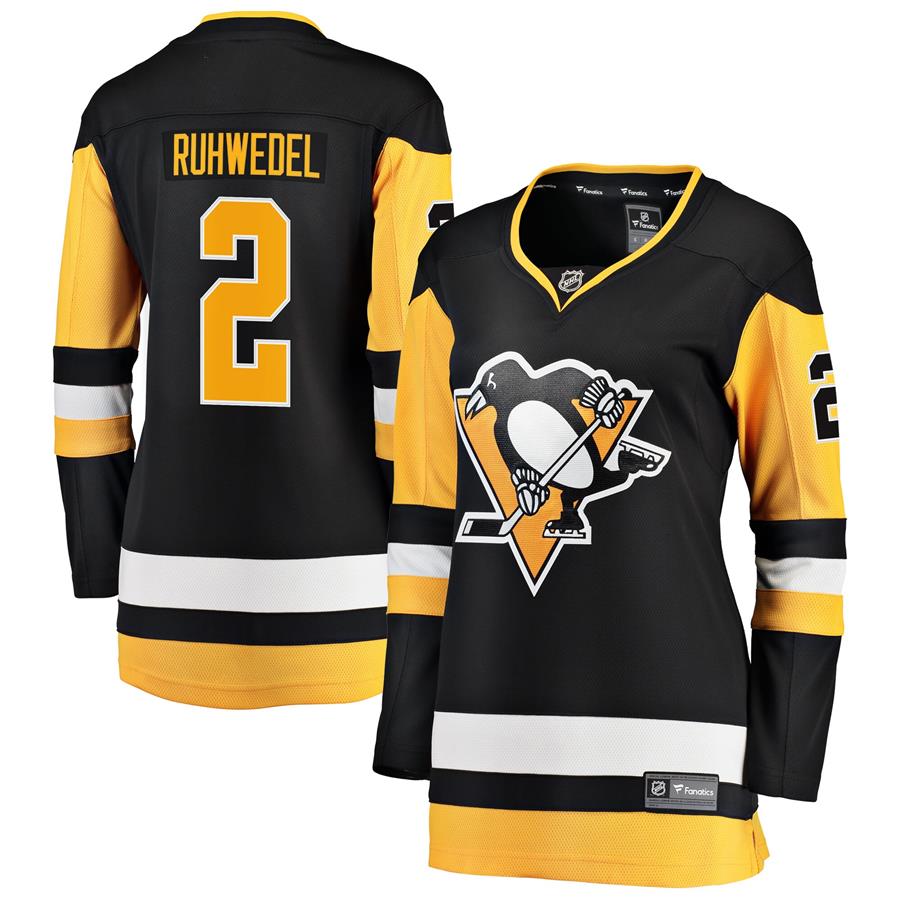 Chad Ruhwedel Pittsburgh Penguins Fanatics Branded Women's Premier Breakaway Player Jersey - Black