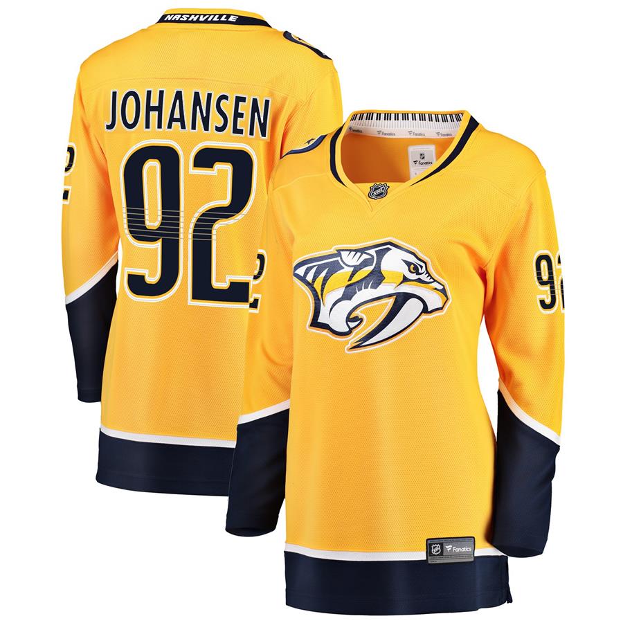 Ryan Johansen Nashville Predators Fanatics Branded Women's Breakaway Player Jersey - Gold