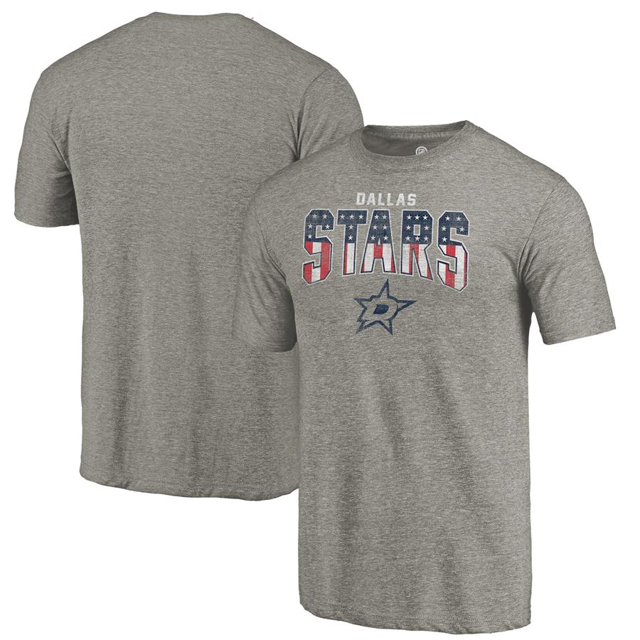 Футболка Dallas Stars Fanatics Branded Freedom Tri-Blend (серый меланж)