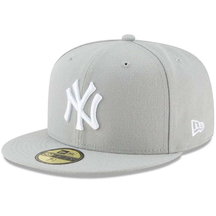 New York Yankees New Era Fashion Color Basic 59FIFTY Fitted Hat - Gray