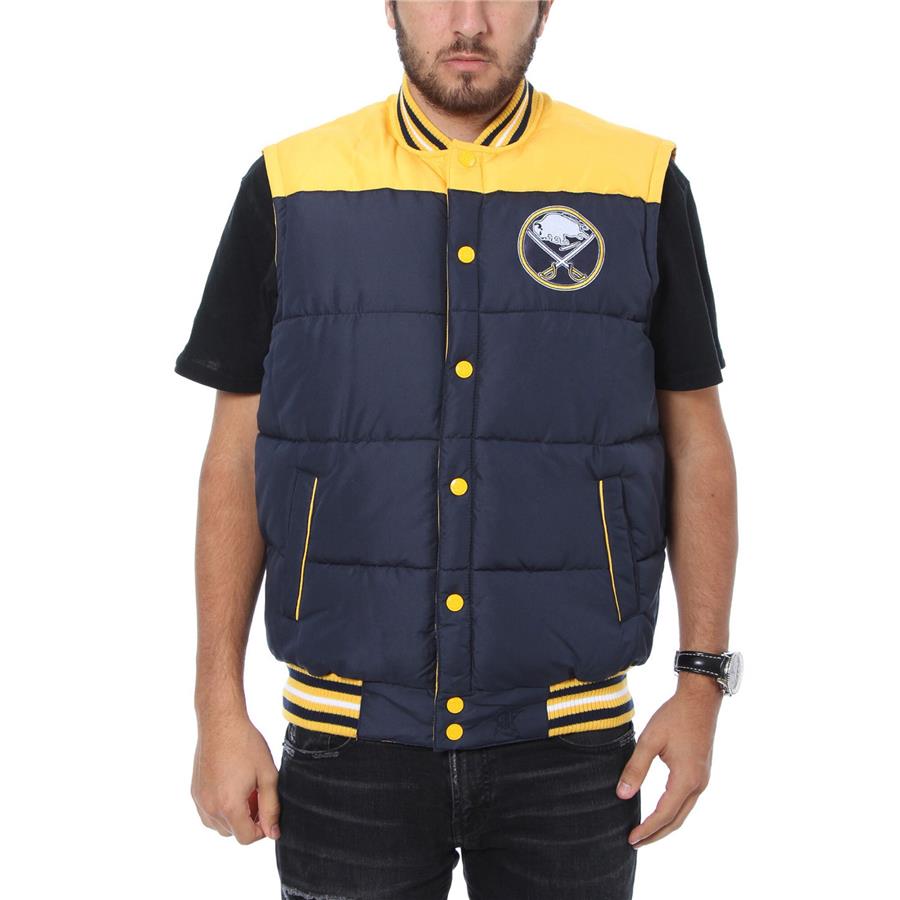 Buffalo Sabres JH Design Reversible Nylon Puffer Vest - Navy