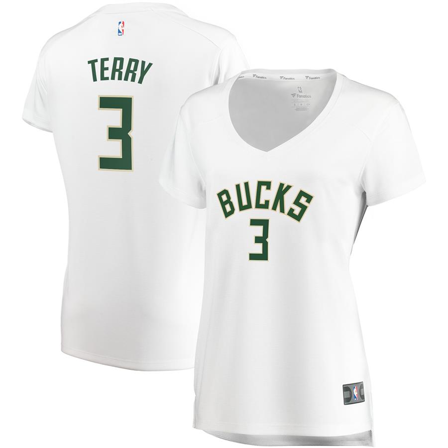 Jason Terry Milwaukee Bucks Fanatics Branded Women's Fast Break Replica Jersey White - Association Edition