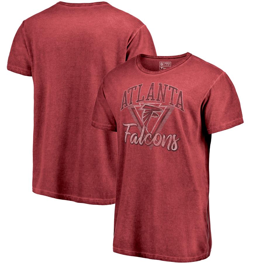 Atlanta Falcons NFL Pro Line by Fanatics Branded Shadow Washed Retro Arch T-Shirt - Red