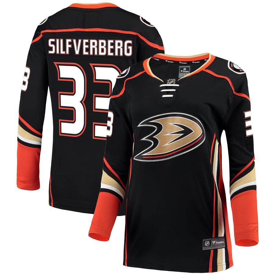 Женское джерси Jakob Silfverberg Anaheim Ducks Fanatics Branded Breakaway (чёрный)