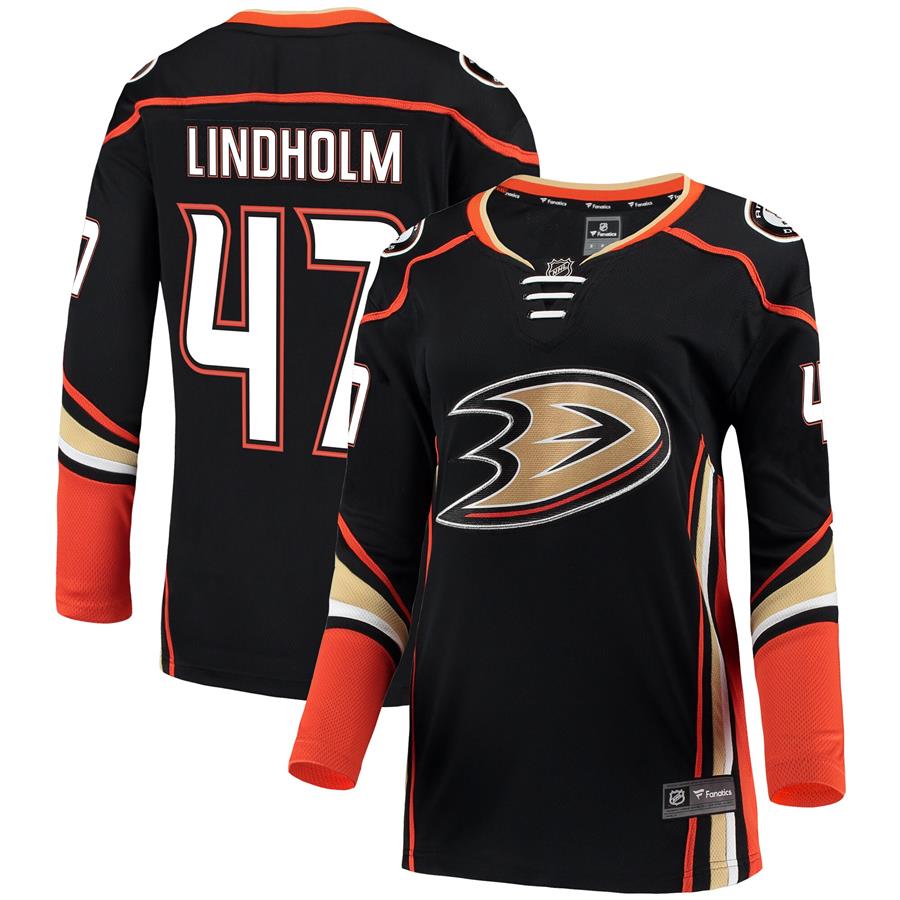 Hampus Lindholm Anaheim Ducks Fanatics Branded Women's Breakaway Jersey - Black