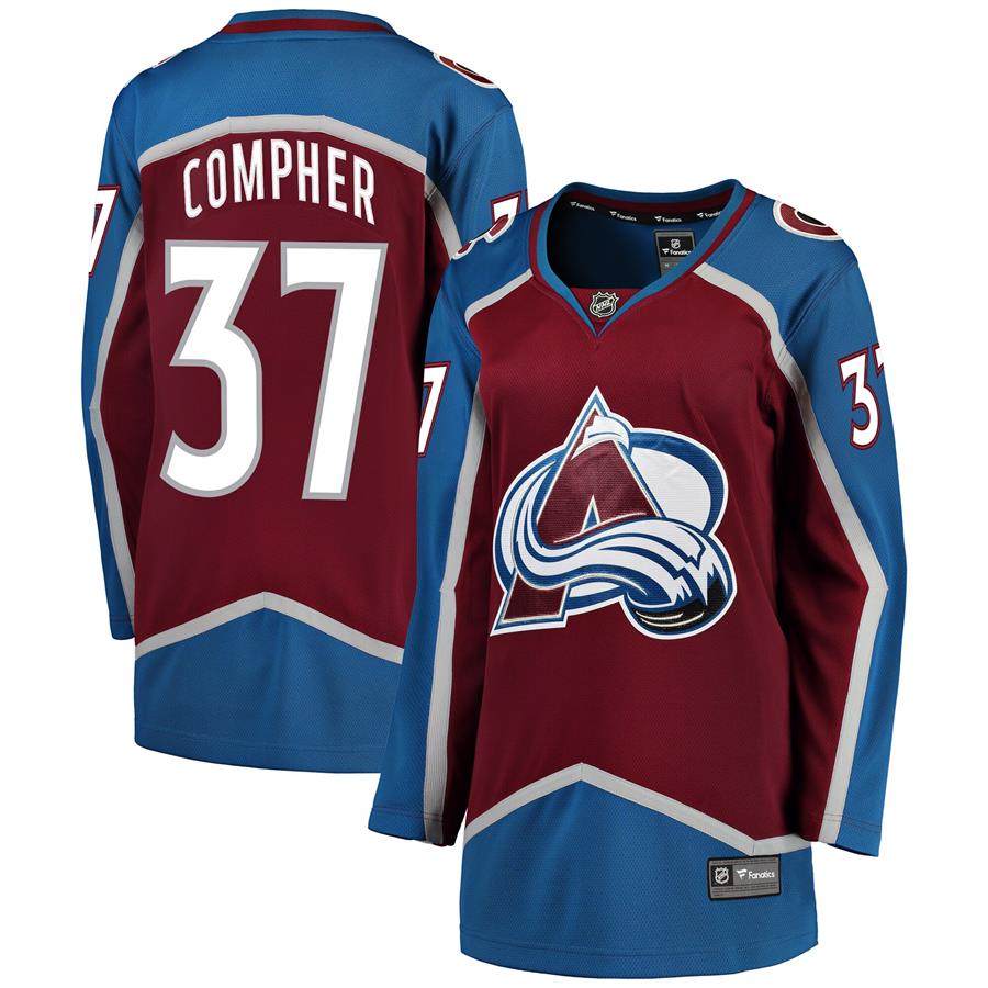 J.T. Compher Colorado Avalanche Fanatics Branded Women's Breakaway Player Jersey - Burgundy