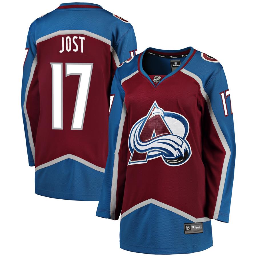 Tyson Jost Colorado Avalanche Fanatics Branded Women's Breakaway Player Jersey - Burgundy