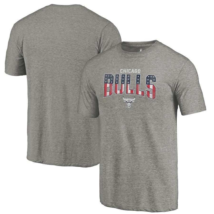Chicago Bulls Fanatics Branded Freedom Tri-Blend T-Shirt - Gray