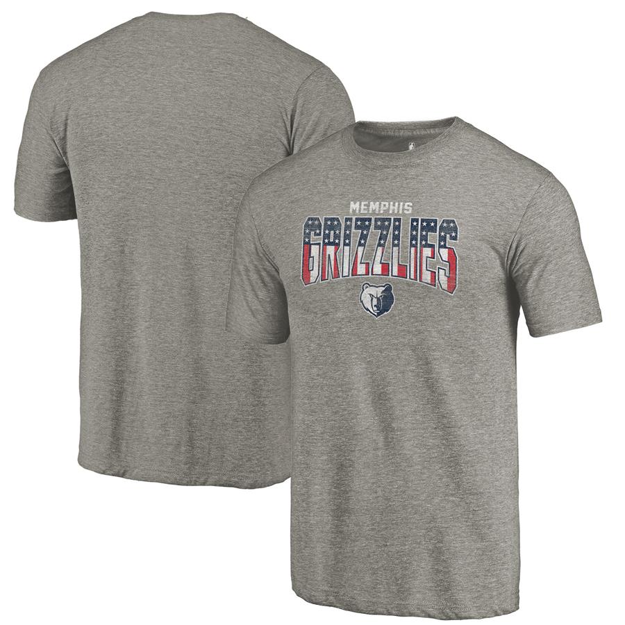 Футболка Memphis Grizzlies Fanatics Branded Freedom Tri-Blend (серый)