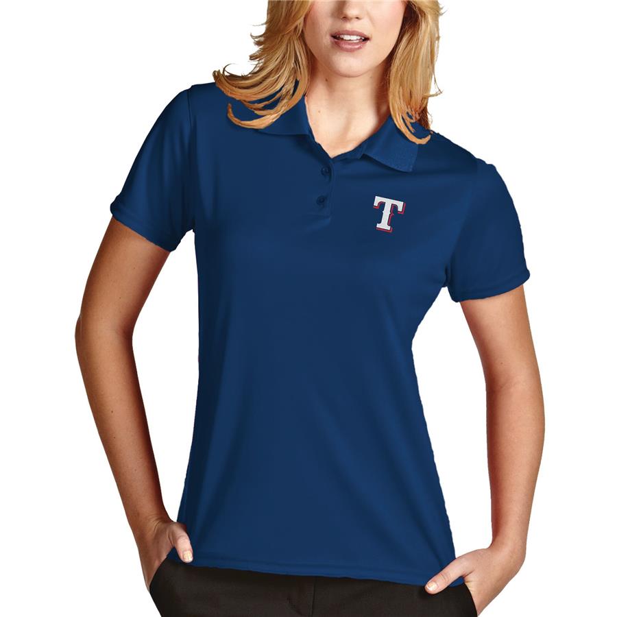 Texas Rangers Antigua Women's Desert Dry Xtra-Lite Exceed Polo - Royal