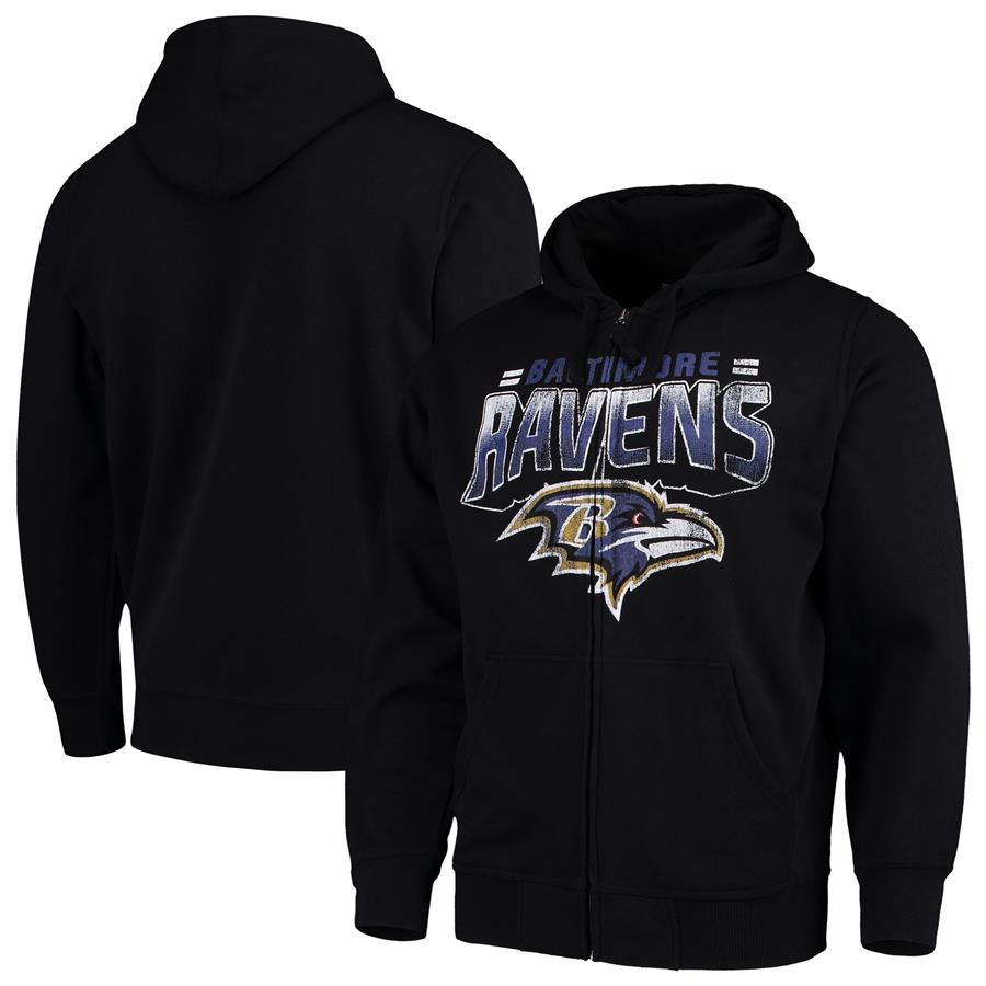 Baltimore Ravens G-III Sports by Carl Banks Perfect Season Full-Zip Hoodie - Black