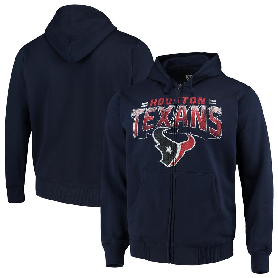 Houston Texans G-III Sports by Carl Banks Perfect Season Full-Zip Hoodie - Navy