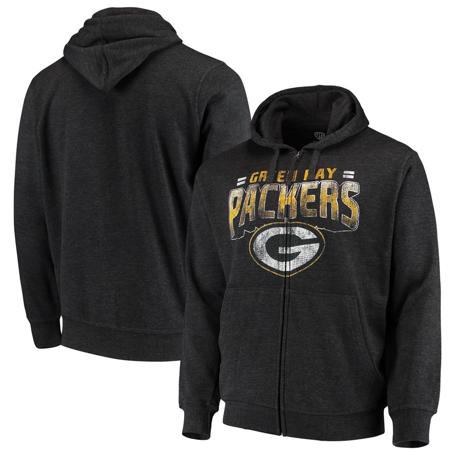 Green Bay Packers G-III Sports by Carl Banks Perfect Season Full-Zip Hoodie - Charcoal
