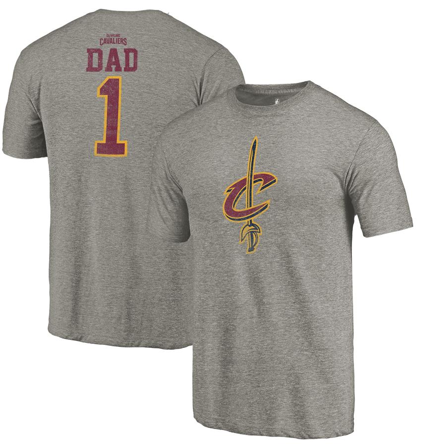 Cleveland Cavaliers Fanatics Branded Greatest Dad Tri-Blend T-Shirt - Gray