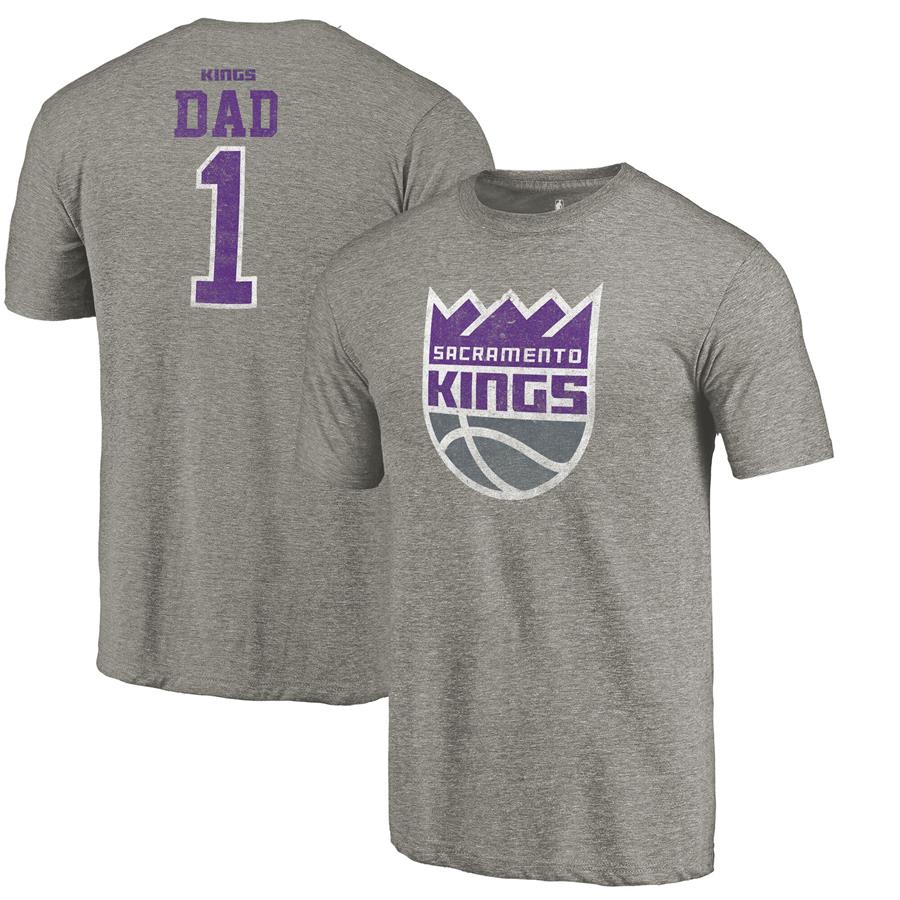 Футболка Sacramento Kings Fanatics Branded Greatest Dad Tri-Blend (серый)