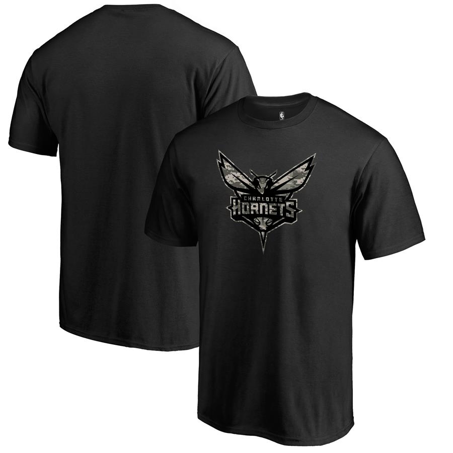 Charlotte Hornets Fanatics Branded Cloak Camo T-Shirt - Black