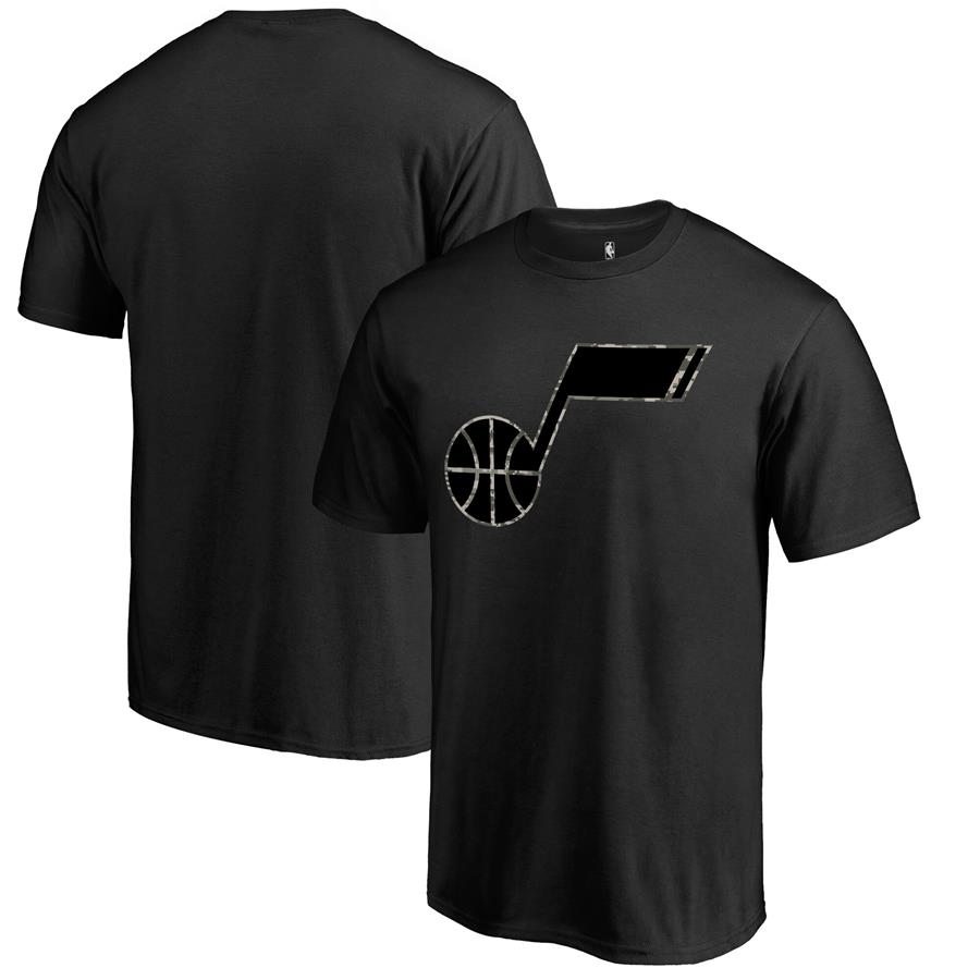 Utah Jazz Fanatics Branded Cloak Camo T-Shirt - Black
