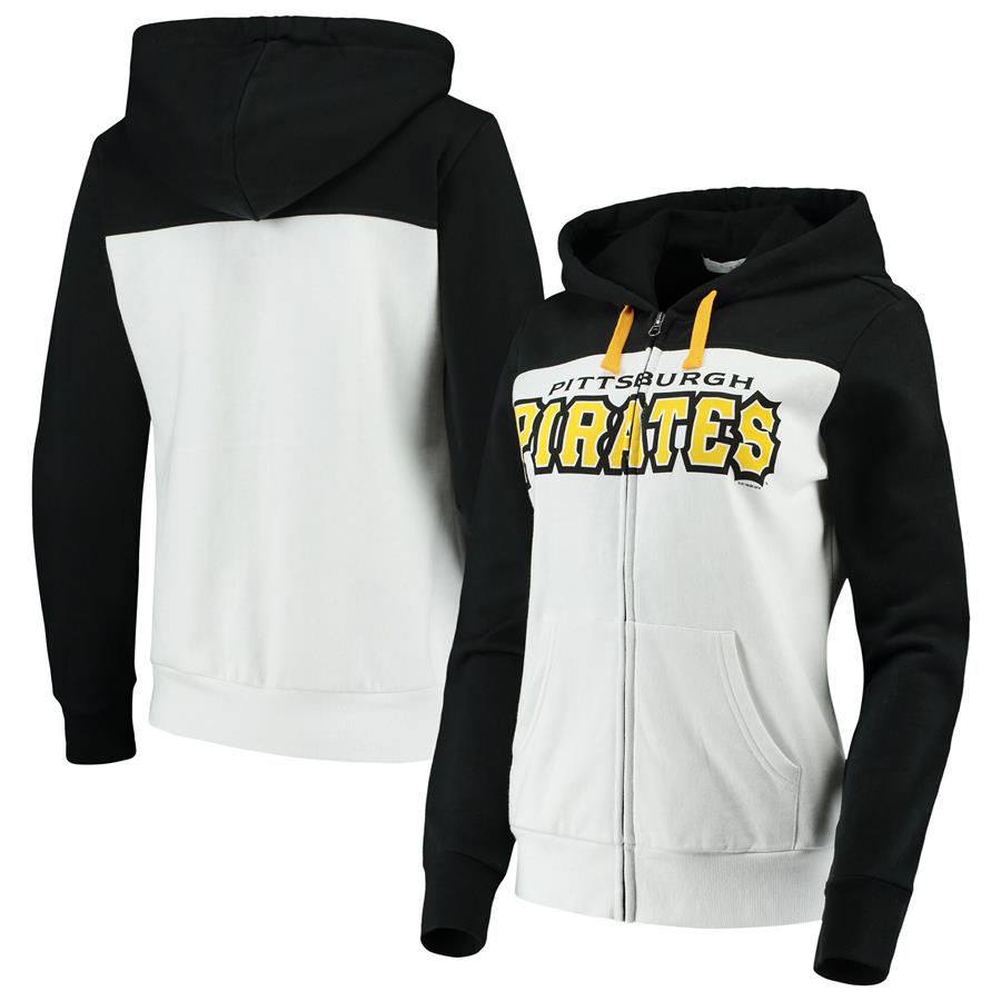Pittsburgh Pirates Touch by Alyssa Milano Women's Scrimmage Full-Zip Hoodie - White