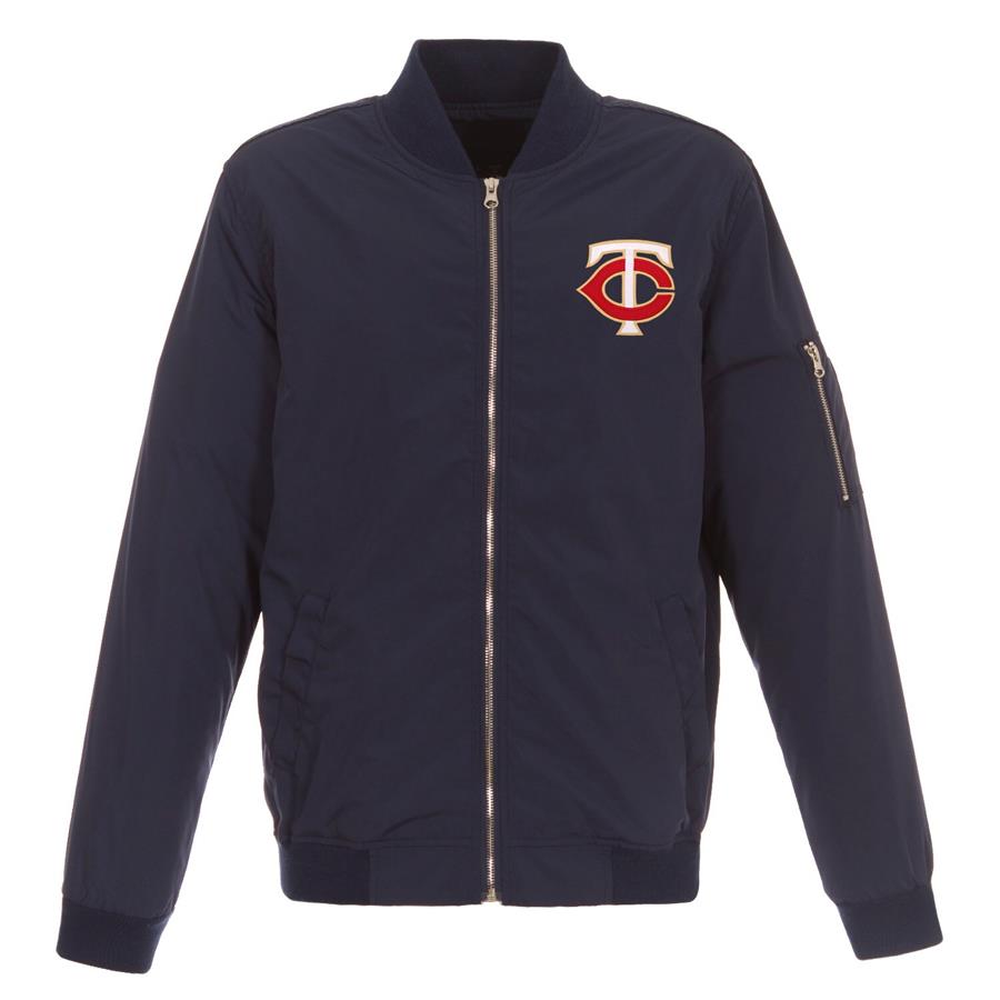 Бомбер Minnesota Twins JH Design Lightweight Nylon (тёмно-синий)