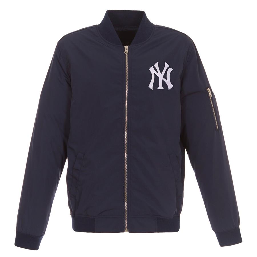 Бомбер New York Yankees JH Design Lightweight Nylon (тёмно-синий)