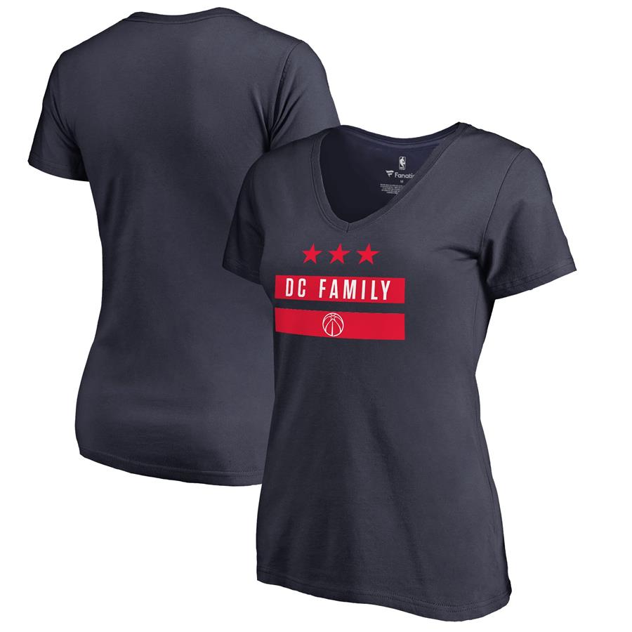 Washington Wizards Fanatics Branded Women's Hometown Collection DC Family V-Neck T-Shirt - Navy