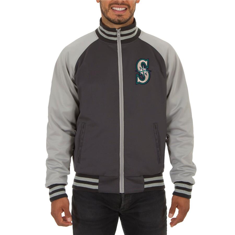 Seattle Mariners JH Design Reversible Track Jacket - Gray