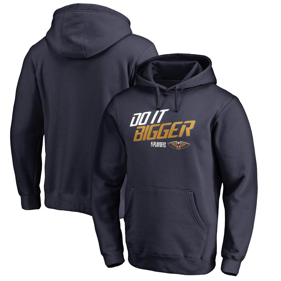 New Orleans Pelicans Fanatics Branded 2018 NBA Playoffs Slogan Pullover Hoodie - Navy