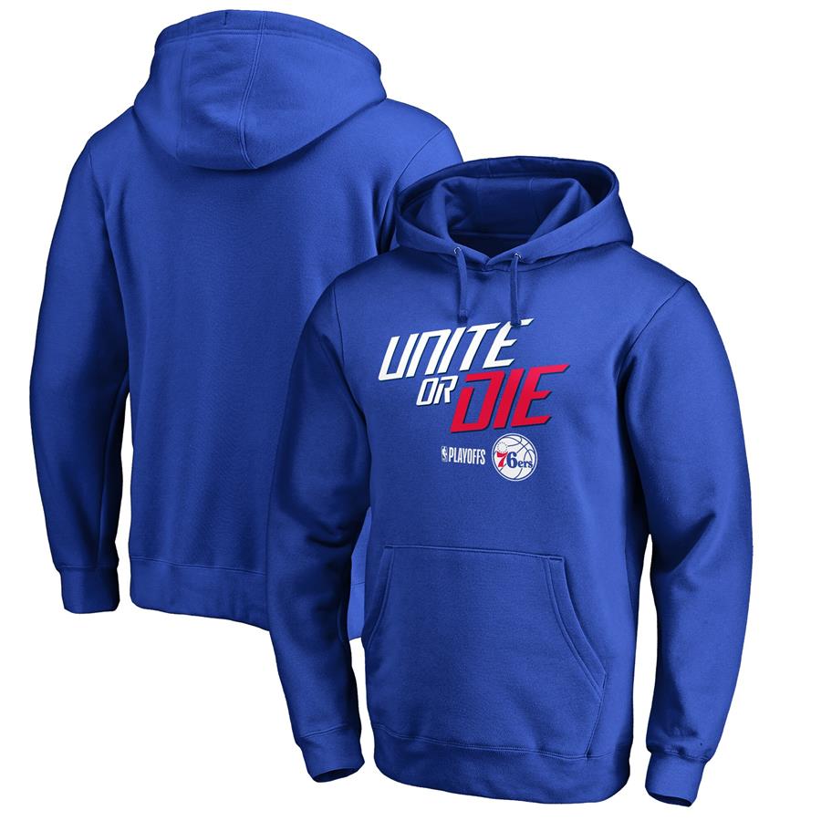 Philadelphia 76ers Fanatics Branded 2018 NBA Playoffs Slogan Pullover Hoodie - Royal