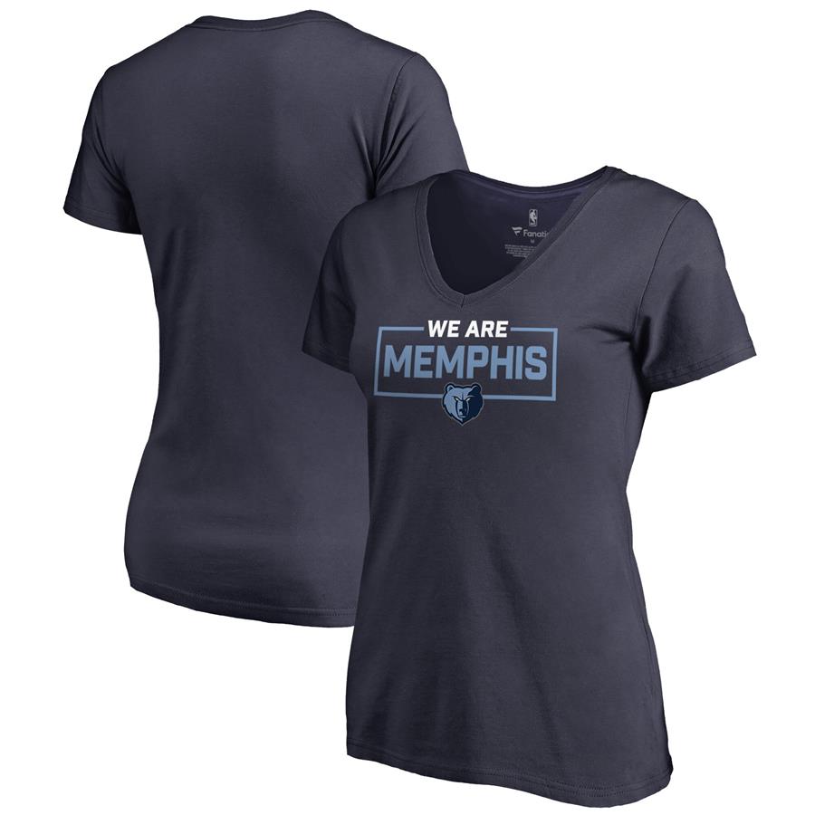 Женская футболка с V-вырезом Memphis Grizzlies Fanatics Branded We Are Iconic Collection (тёмно-синий)