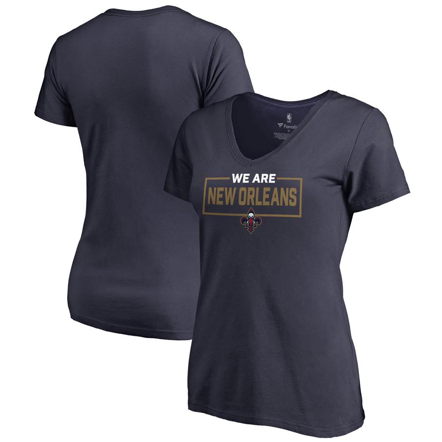New Orleans Pelicans Fanatics Branded Women's We Are Iconic Collection V-Neck T-Shirt - Navy