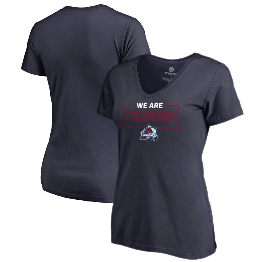 Colorado Avalanche Fanatics Branded Women's Iconic Collection V-Neck T-Shirt - Navy