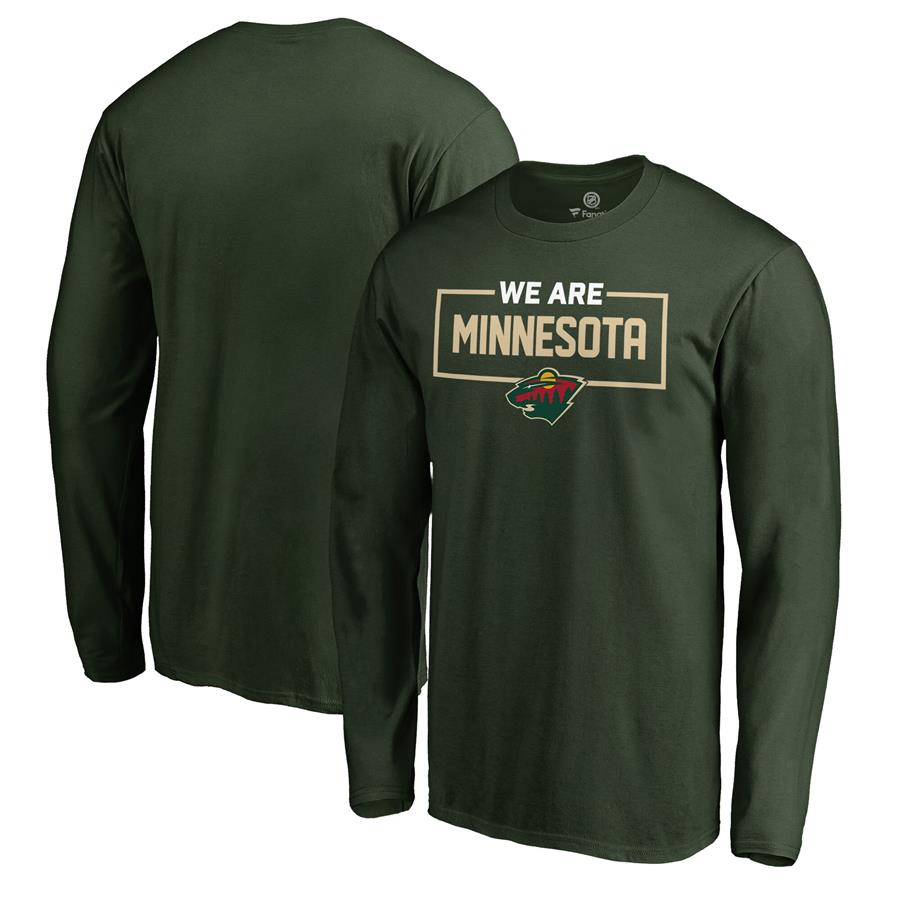 Лонгслив Minnesota Wild Fanatics Branded Iconic Collection We Are (зелёный)