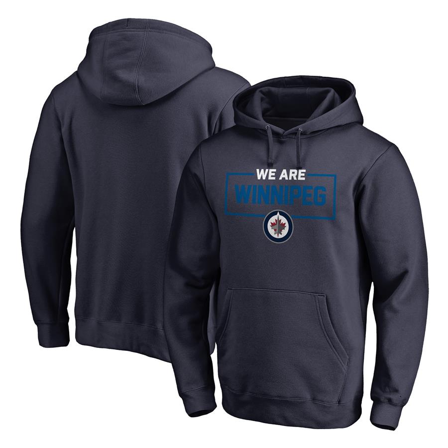 Winnipeg Jets Fanatics Branded Iconic Collection We Are Pullover Hoodie - Navy