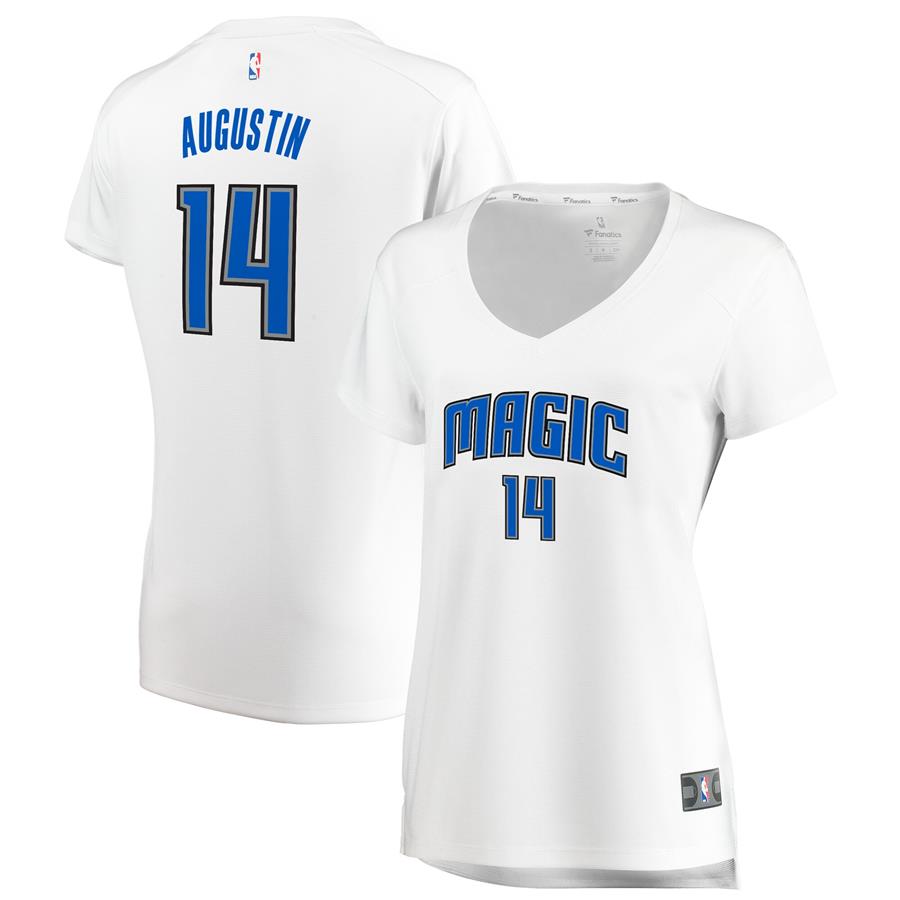 DJ Augustin Orlando Magic Fanatics Branded Women's Fast Break Replica Jersey White - Association Edition