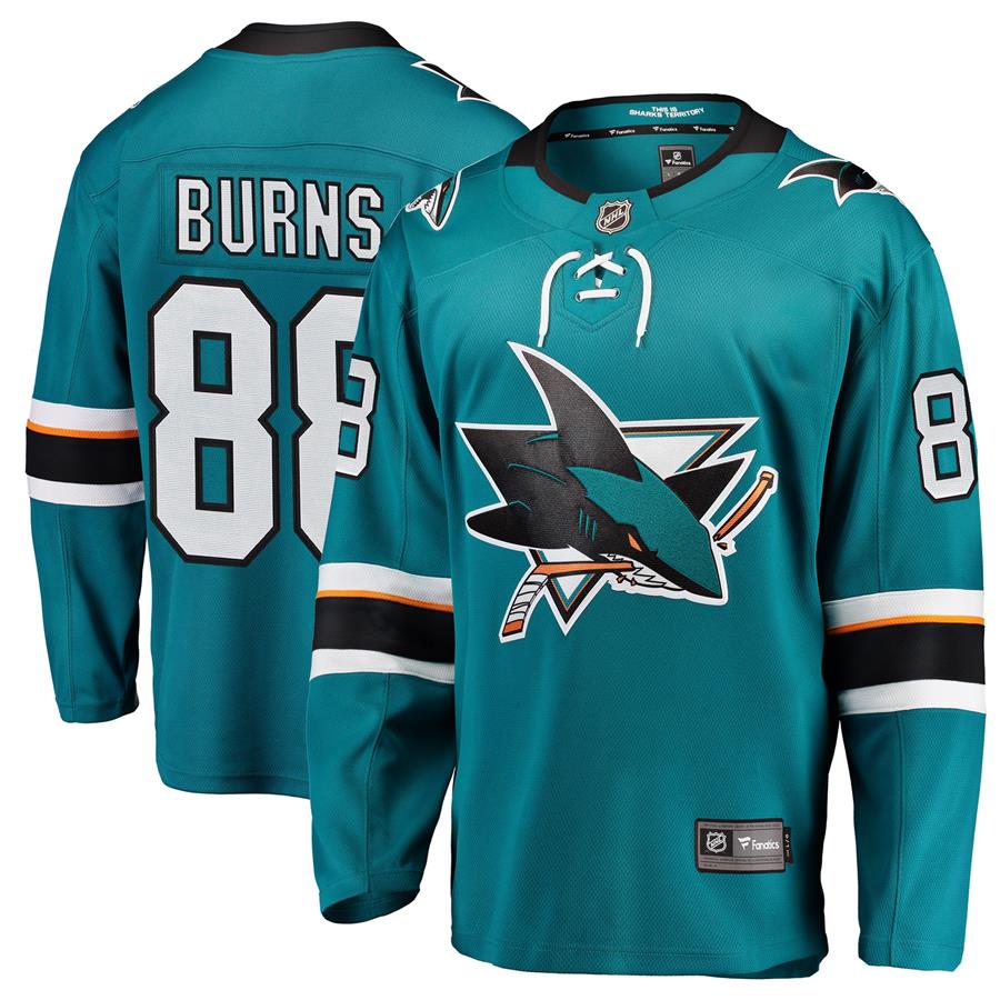 Brent Burns San Jose Sharks Fanatics Branded Home Premier Breakaway Player Jersey - Teal