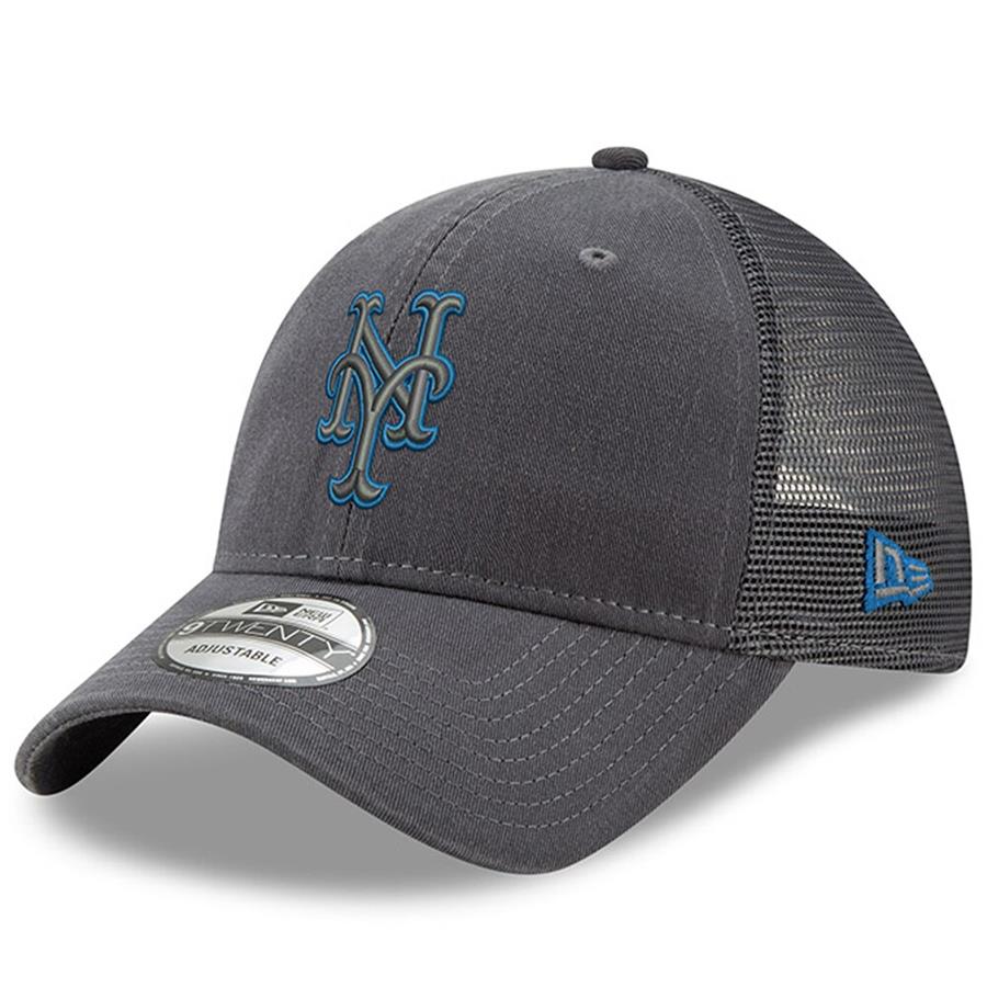 New York Mets New Era Velocity Trucker 9TWENTY Adjustable Hat - Graphite