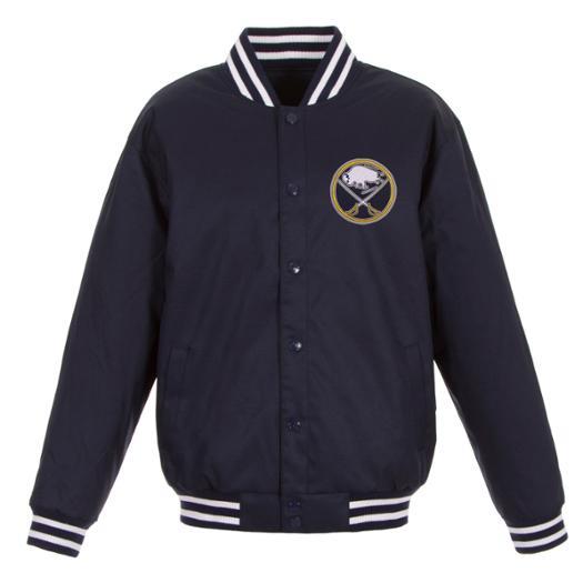 Buffalo Sabres JH Design Front Hit Poly Twill Jacket - Navy