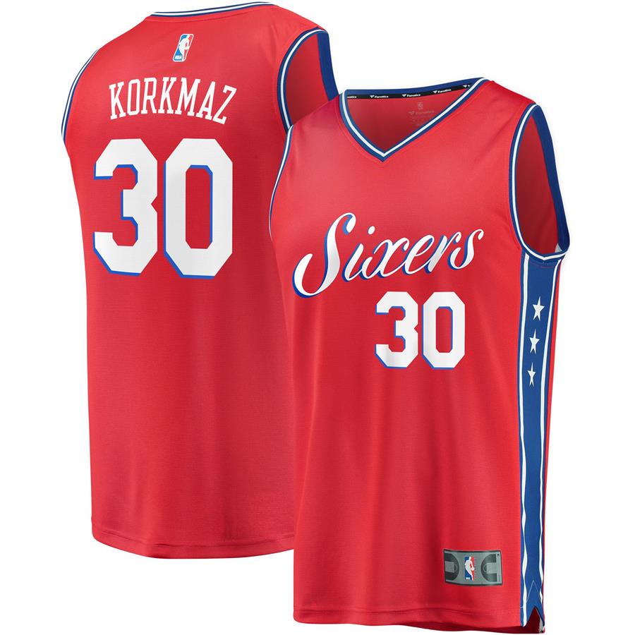 Furkan Korkmaz Philadelphia 76ers Fanatics Branded Fast Break Replica Player Jersey - Statement Edition - Red