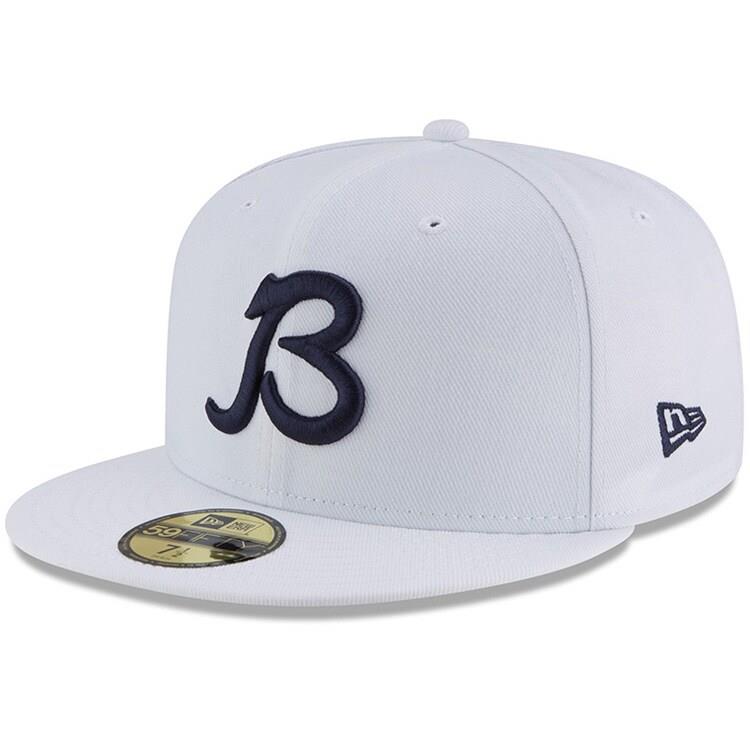 Chicago Bears New Era B Logo Omaha 59FIFTY Fitted Hat - White