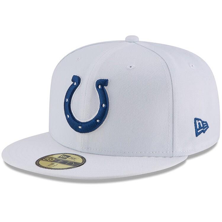 Indianapolis Colts New Era Omaha 59FIFTY Fitted Hat - White