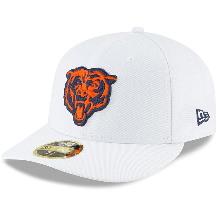 Chicago Bears New Era Alternate Logo Omaha Low Profile 59FIFTY Fitted Hat - White