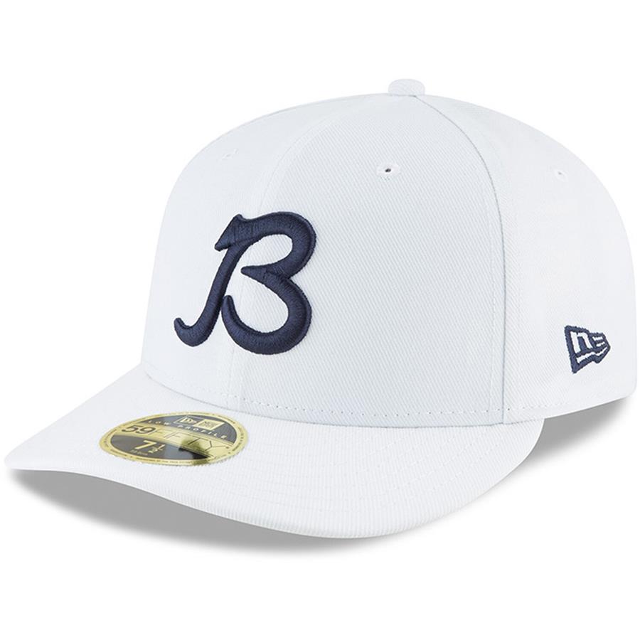 Chicago Bears New Era B Logo Omaha Low Profile 59FIFTY Fitted Hat - White