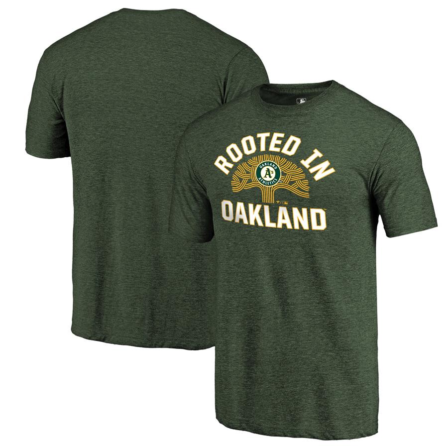 Oakland Athletics Fanatics Branded Hometown Tri-Blend T-Shirt - Green